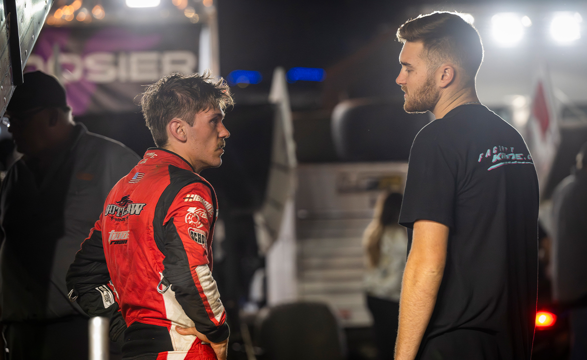 Hank Davis talks with Cole Macedo