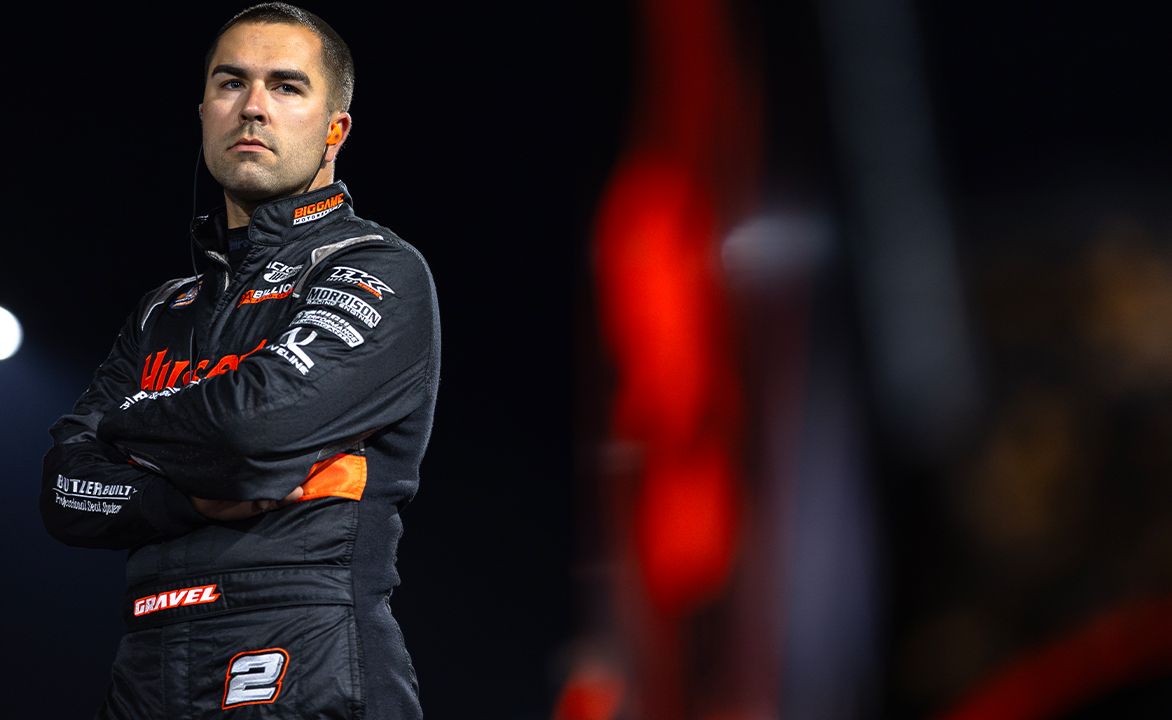 David Gravel in his fire suit