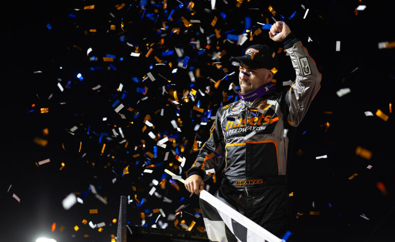 David Gravel celebrates with a wing dance