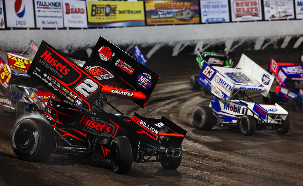 World of Outlaws Sprint Cars racing at Tri-State Speedway