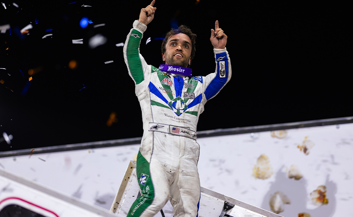 Rico Abreu celebrates win at Knoxville