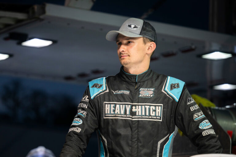 Dustin Sorensen standing outside car