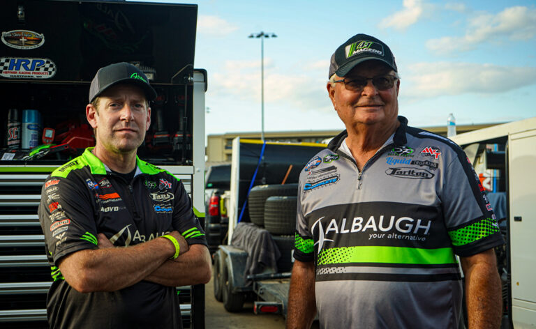 Dennis Albaugh standing with Philip Dietz at Knoxville