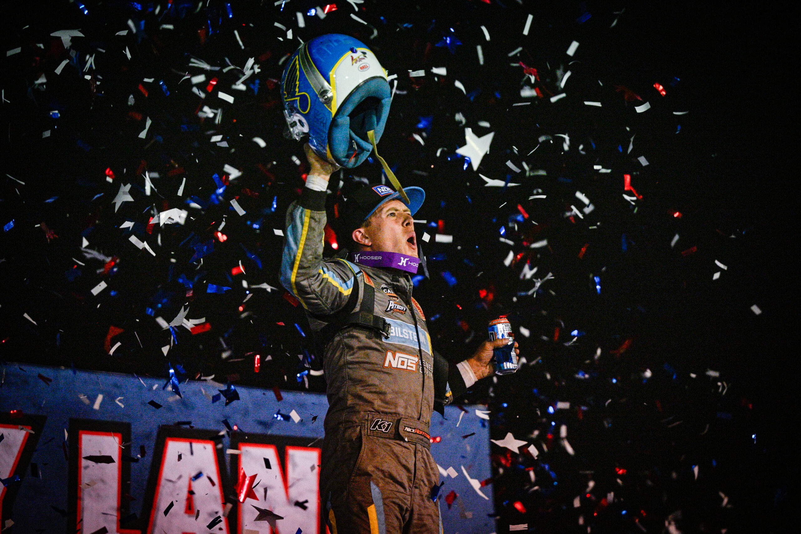 Hoffman celebrating
