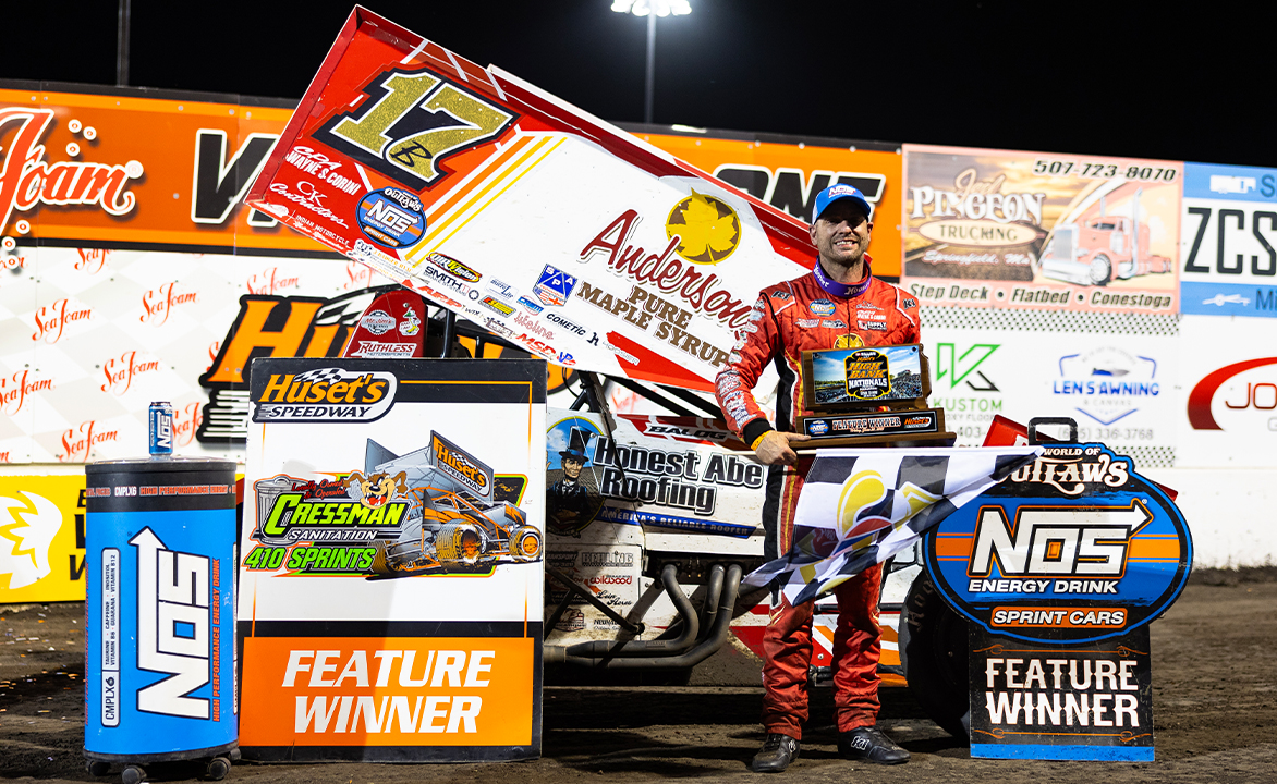 Bill Balog in Huset's Speedway Victory Lane