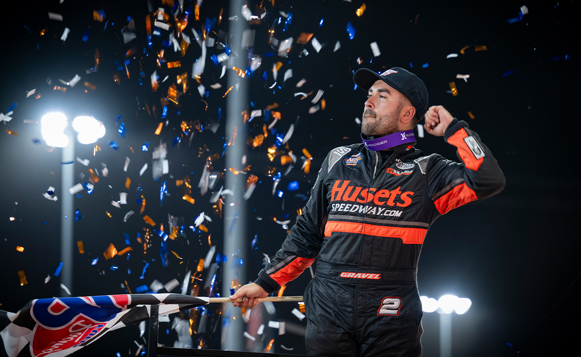 David Gravel celebrates at Knoxville