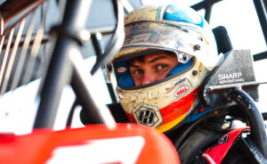 Emerson Axsom with his helmet on