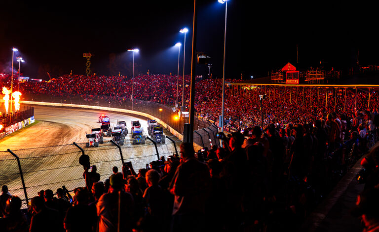 Four-Wide Salute at Eldora Speedway