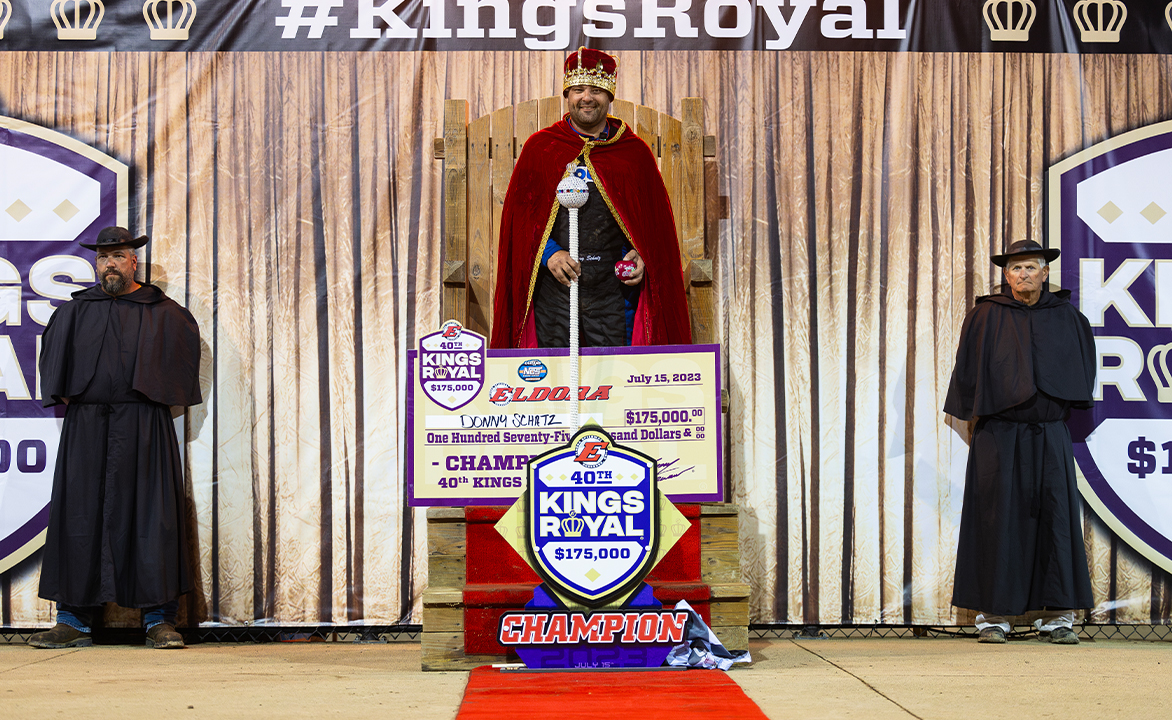 Donny Schatz in Eldora Victory Lane at the 2023 Kings Royal
