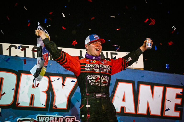 Pierce in Victory Lane