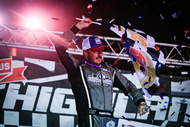 English Ends Three-Year World of Outlaws Win Drought at Highland