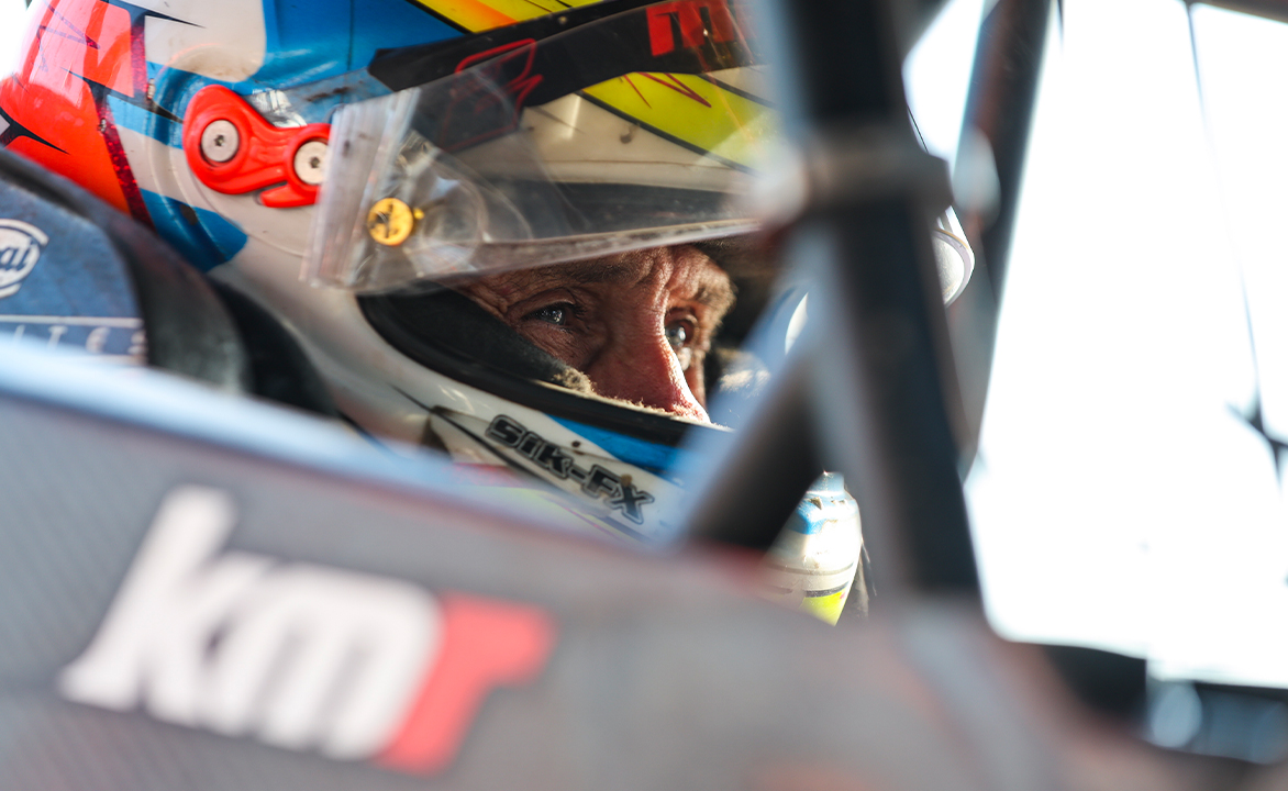 Kerry Madsen with his helmet on