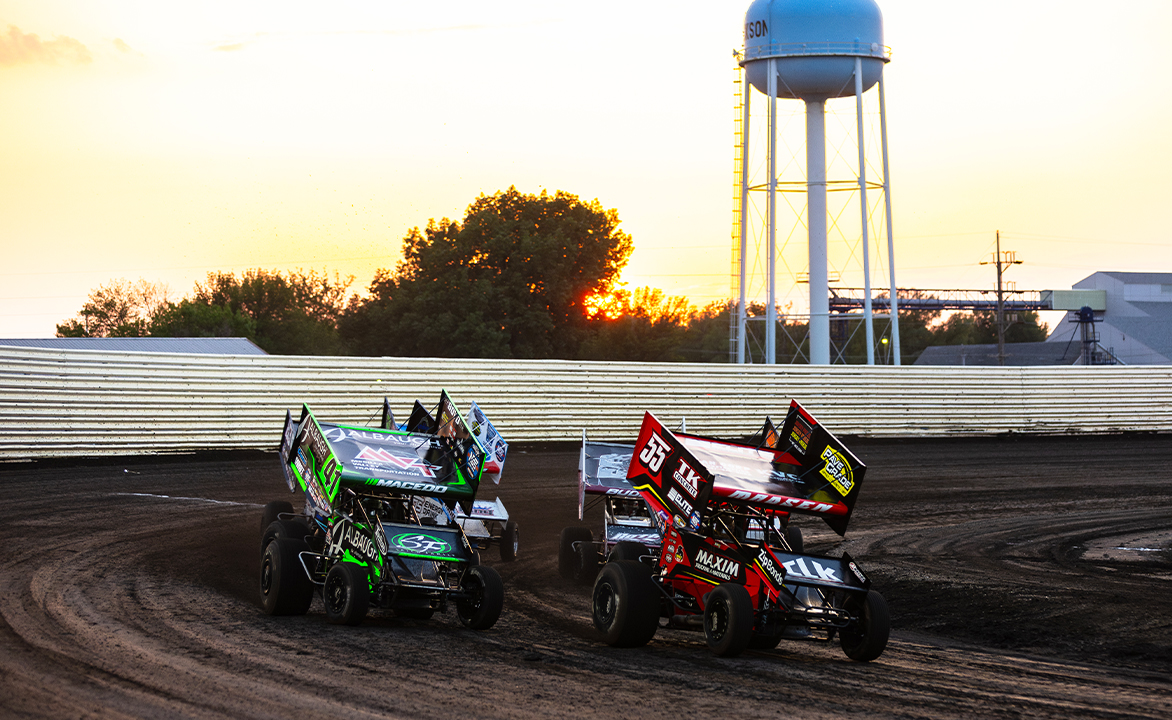 World of Outlaws Sprint Cars racing at Jackson Motorplex