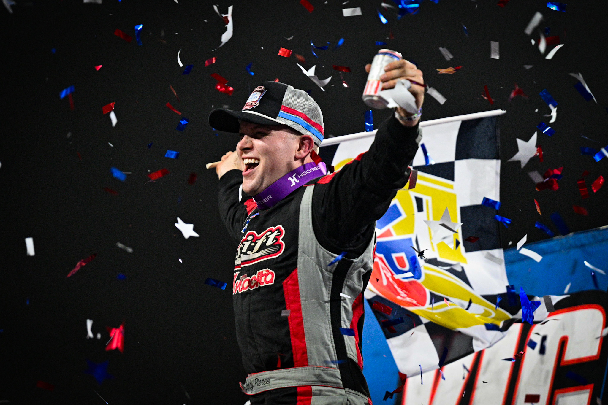 Pierce in Victory Lane