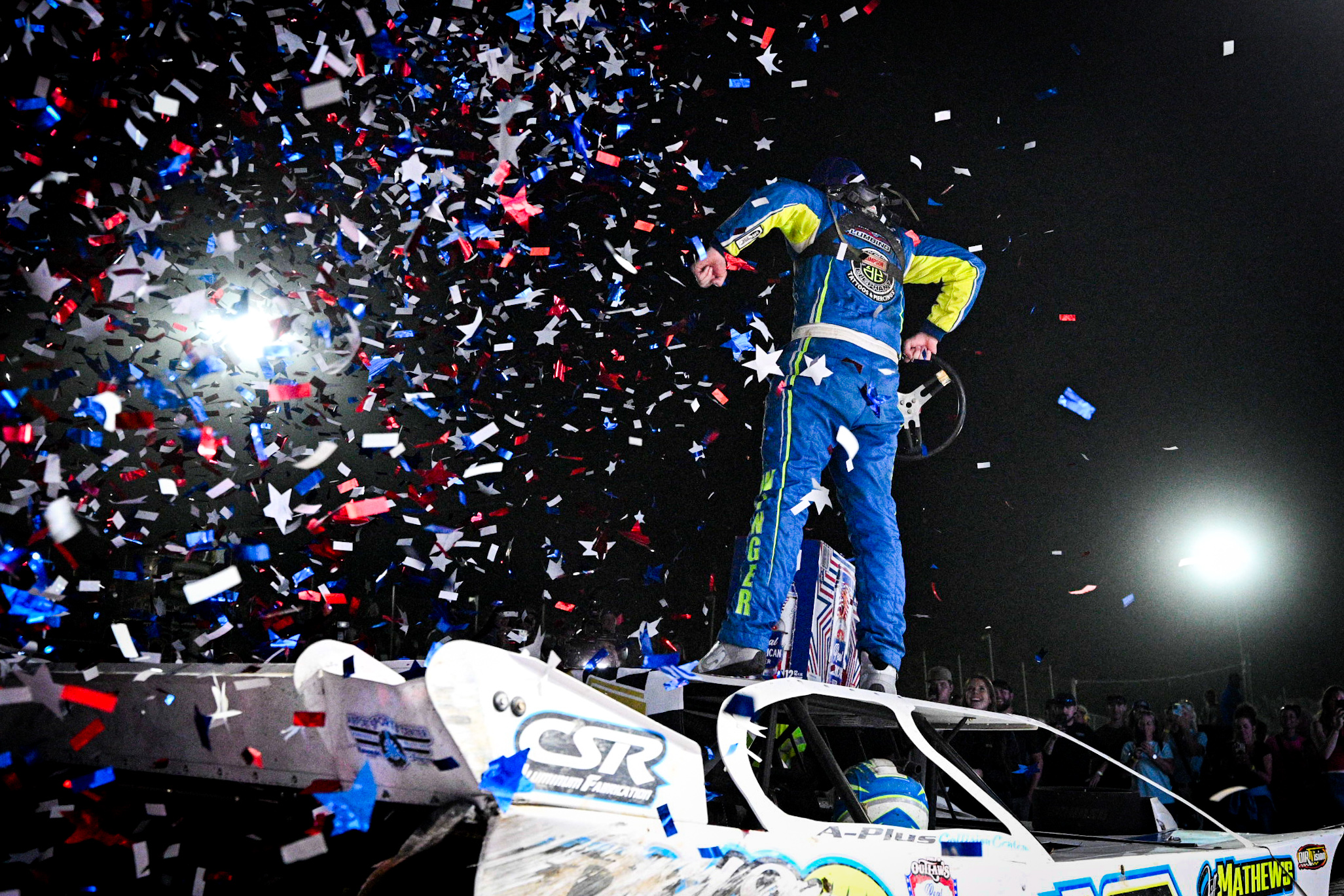 Winger in Victory Lane