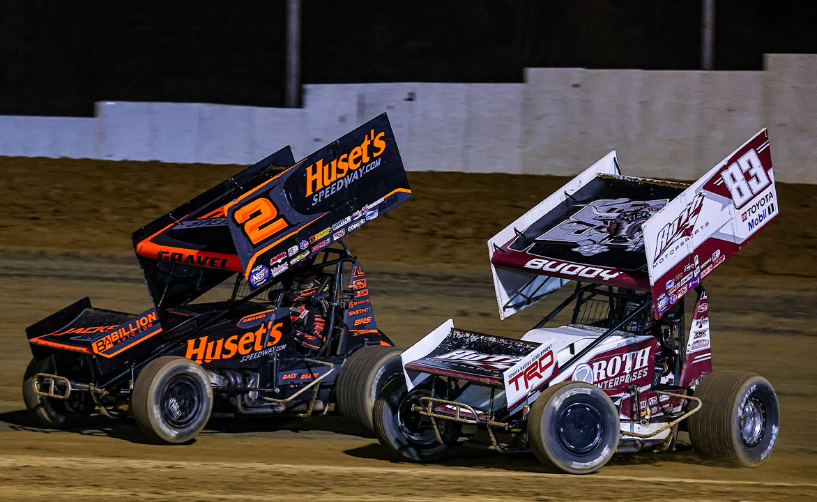 David Gravel races ahead of Buddy Kofoid