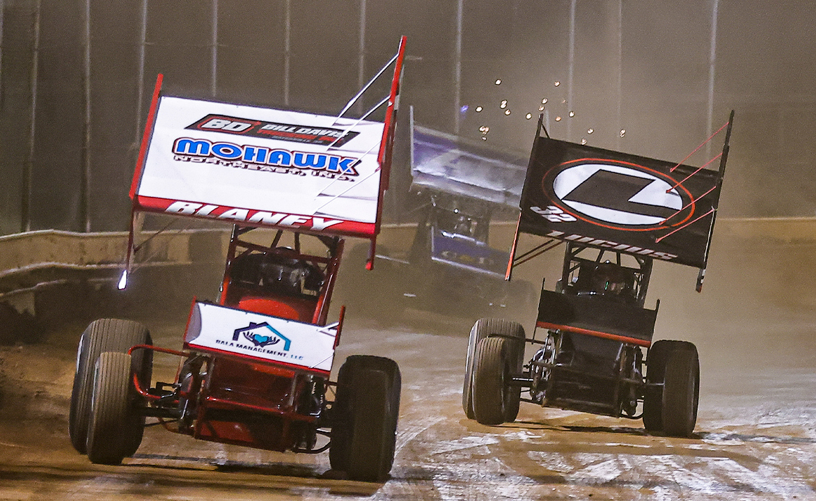 Dale Blaney racing at Sharon Speedway