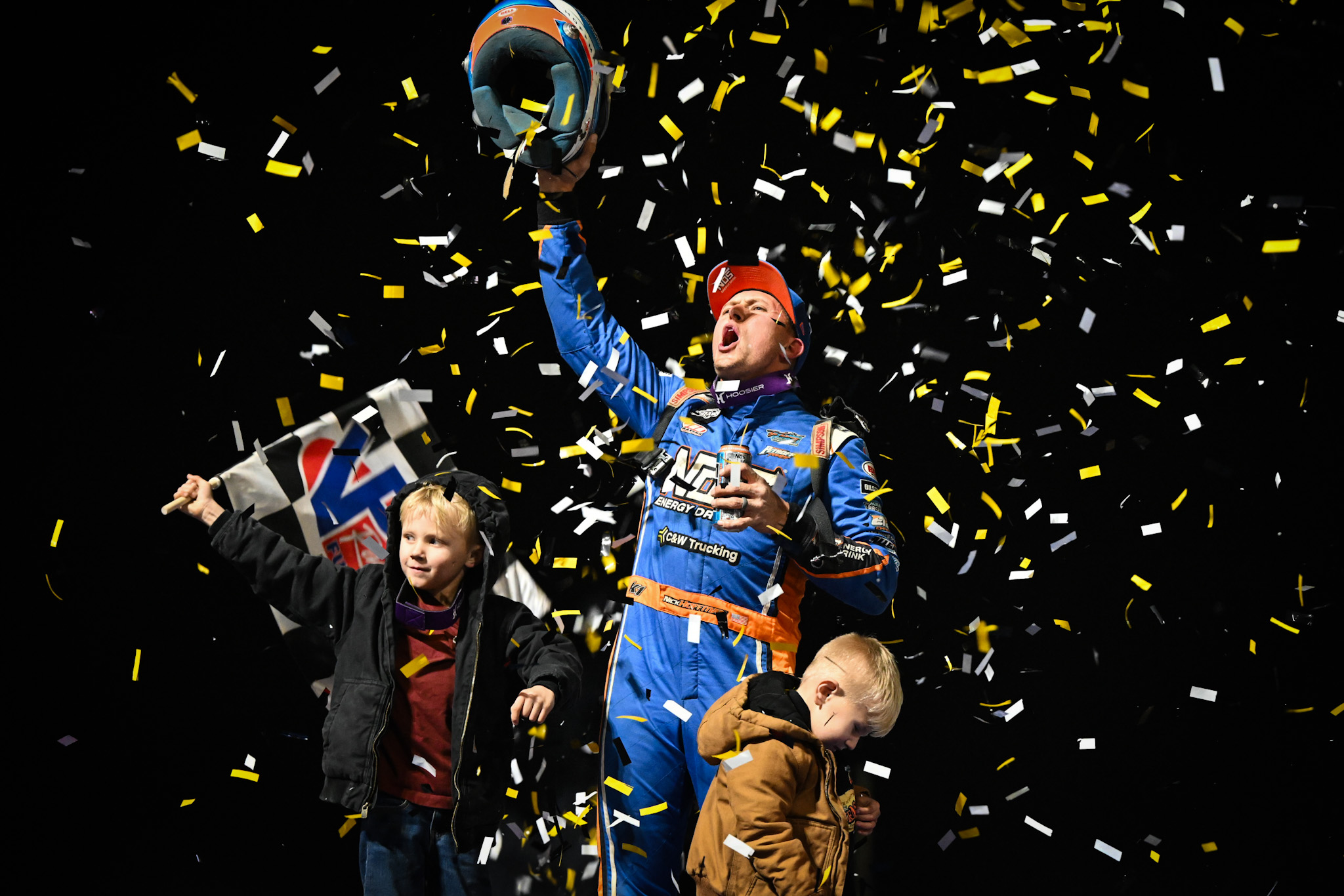 Hoffman in Victory Lane