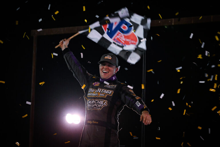 Pierce in Victory Lane