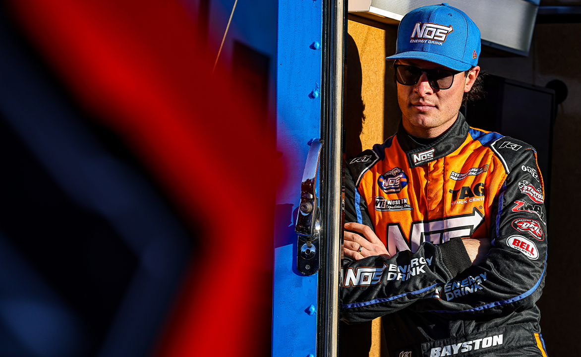 Spencer Bayston in his fire suit