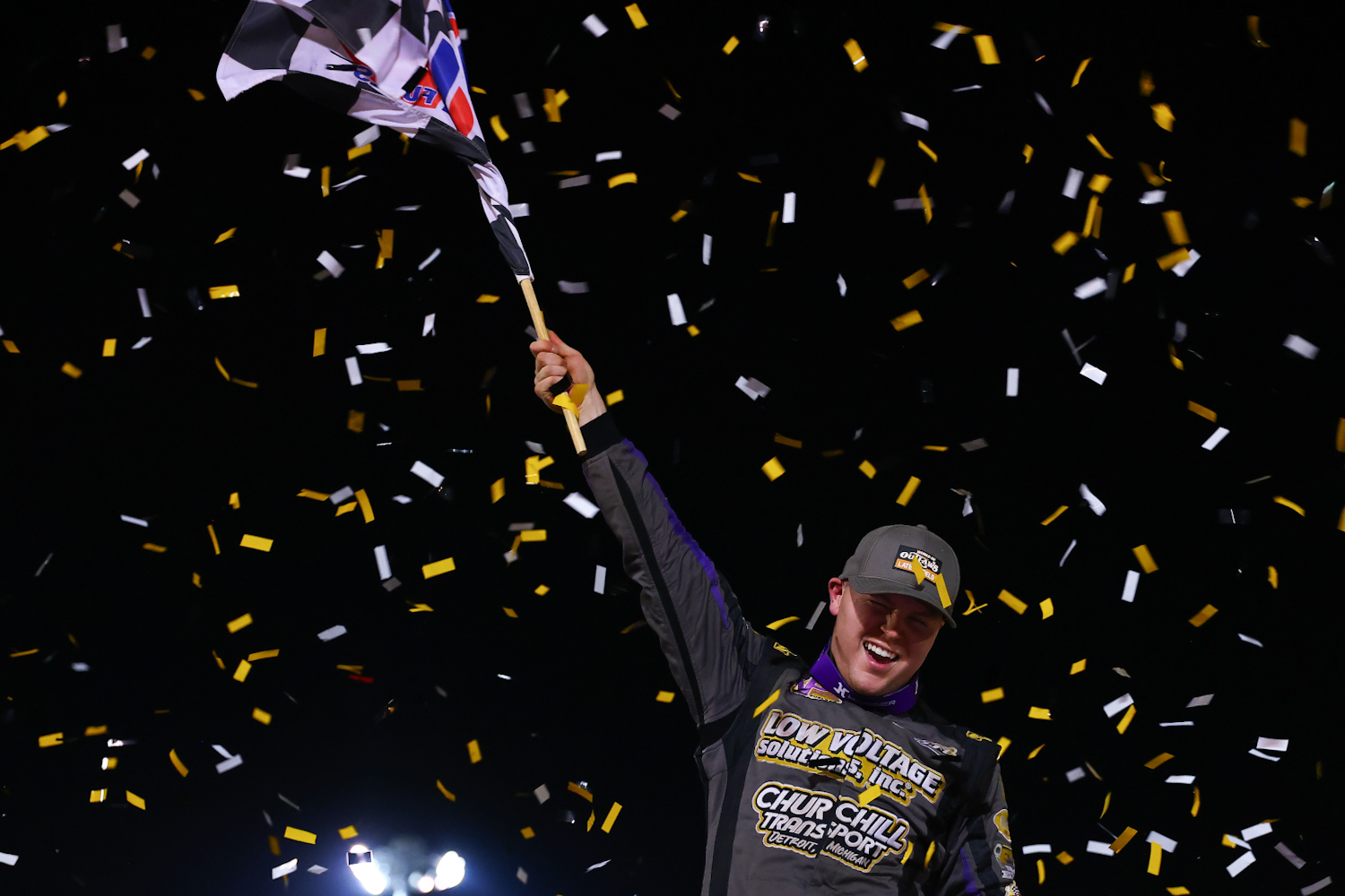 Pierce in Victory Lane