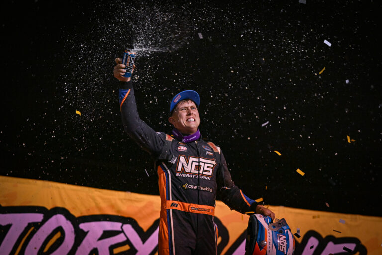 Hoffman in Victory Lane