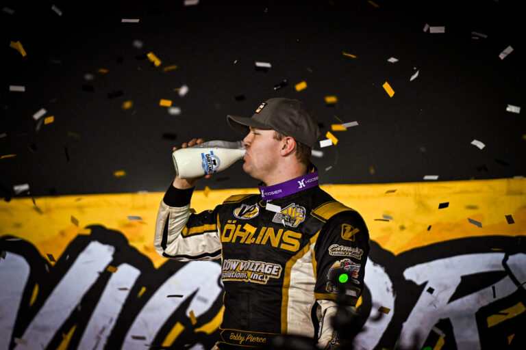 Pierce in Victory Lane