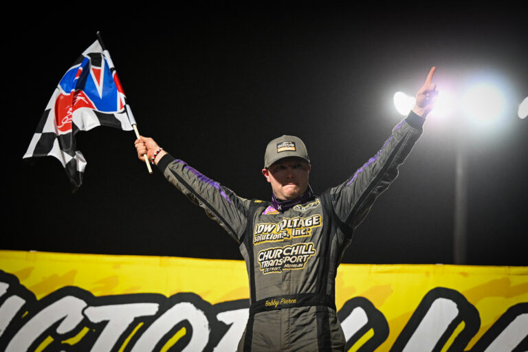 Pierce in Victory Lane