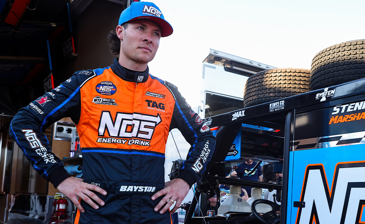 Spencer Bayston in his fire suit