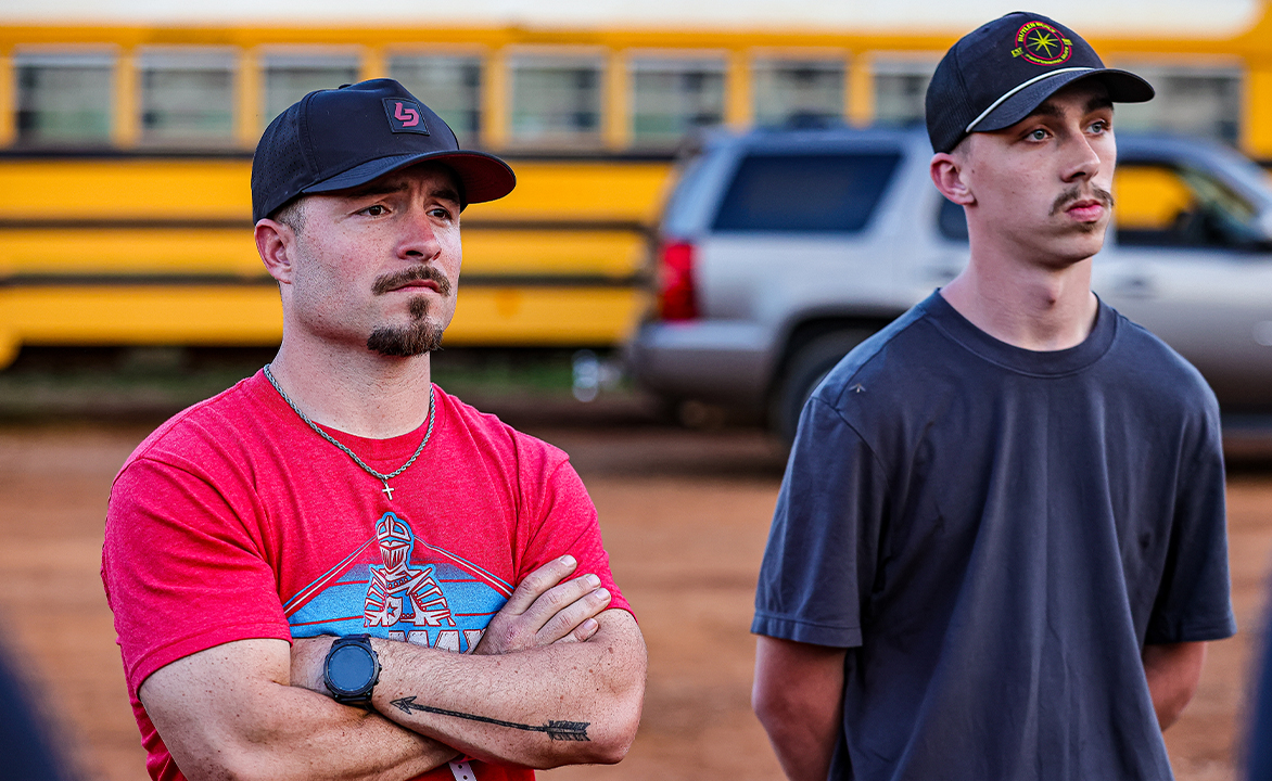 Logan Schuchart standing next to Ashton Torgerson