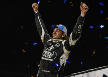 Aaron Reutzel celebrating