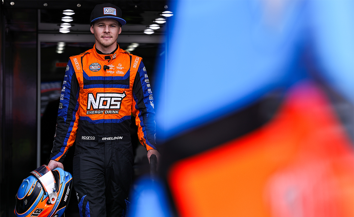 Sheldon Haudenschild in his fire suit