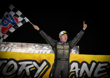 Pierce in Victory Lane