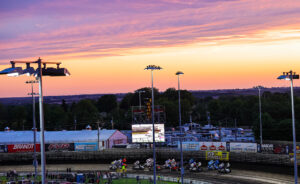 World of Outlaws Sprint Cars lined up at Knoxville Raceway