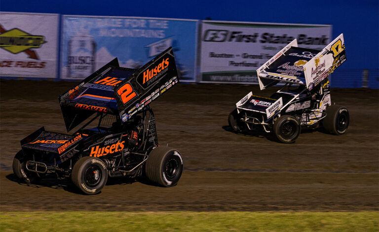 David Gravel races ahead of Bill Balog