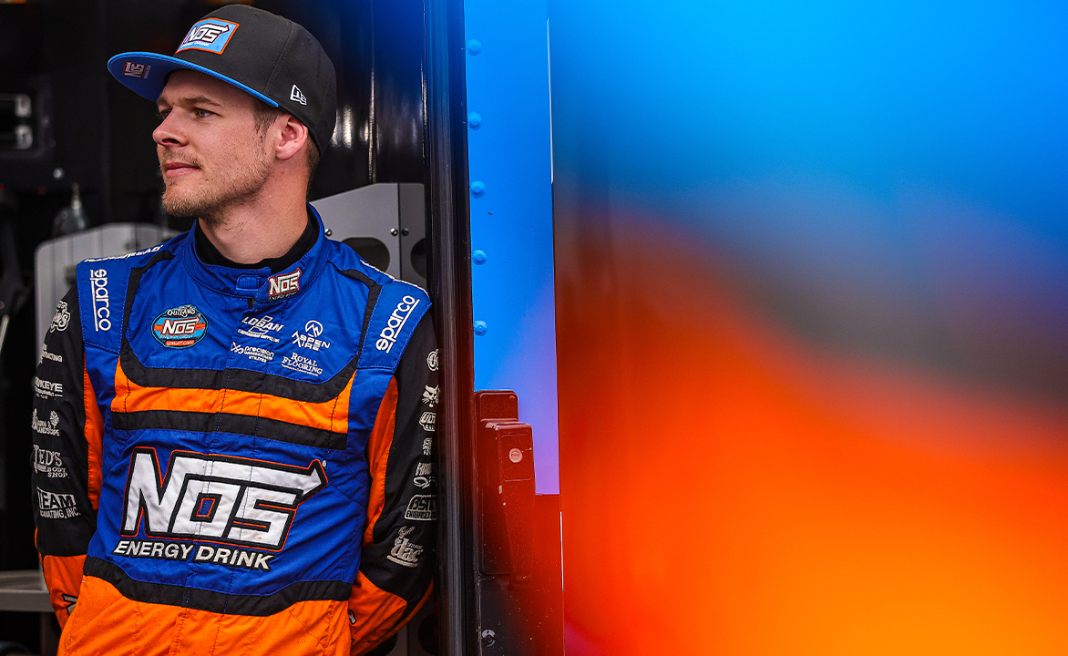 Sheldon Haudenschild in his fire suit