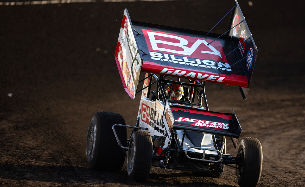 David Gravel racing at Huset's Speedway