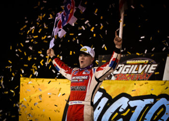 Pierce in Victory Lane