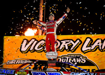 Pierce in Victory Lane