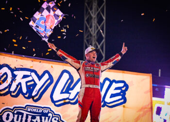 Pierce in Victory Lane