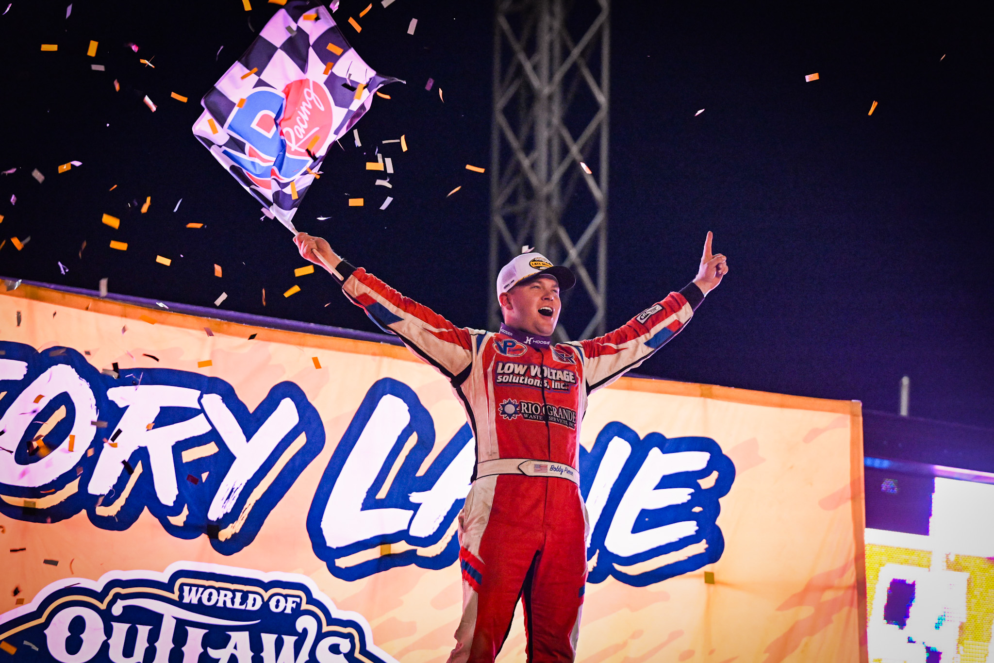 Pierce in Victory Lane
