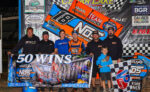Sheldon Haudenschild and KCP Racing in Cedar Lake Speedway Victory Lane