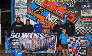 Sheldon Haudenschild and KCP Racing in Cedar Lake Speedway Victory Lane