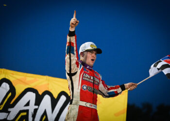 Pierce in Victory Lane