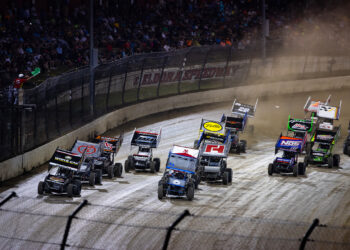 World of Outlaws Sprint Cars racing at Eldora Speedway