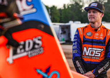 Sheldon Haudenschild in his fire suit