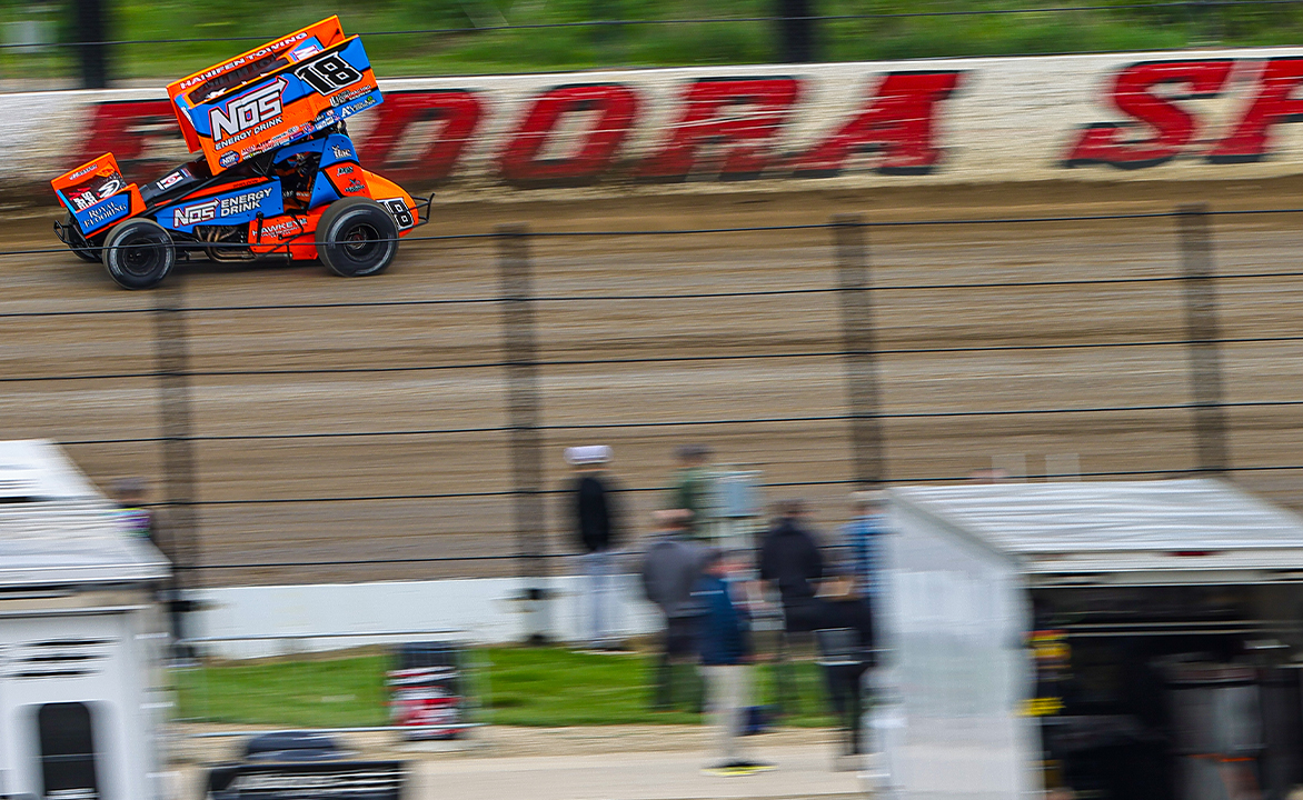 Sheldon Haudenschild racing at Eldora Speedway