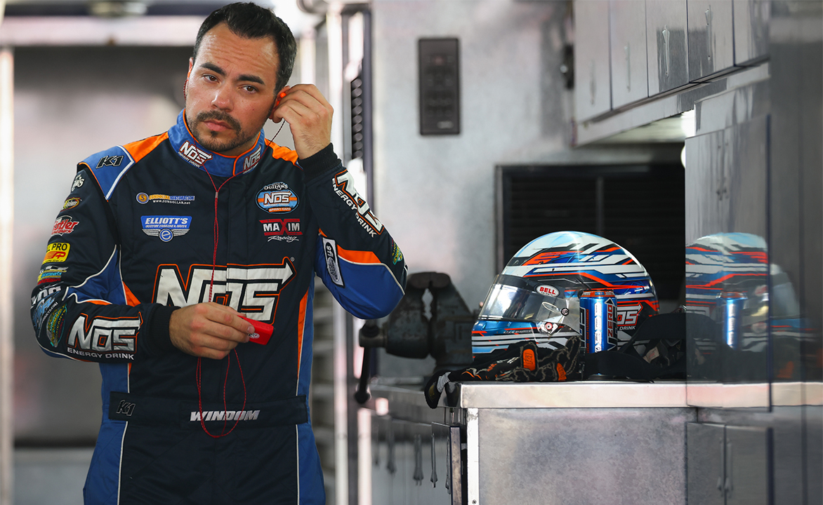 Chris Windom in his fire suit